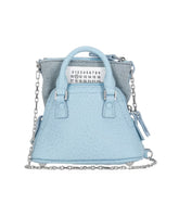 Light Blue Pebbled Leather Crossbody Bag