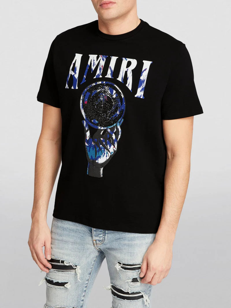AMIRI CRYSTAL BALL TEE BLACK