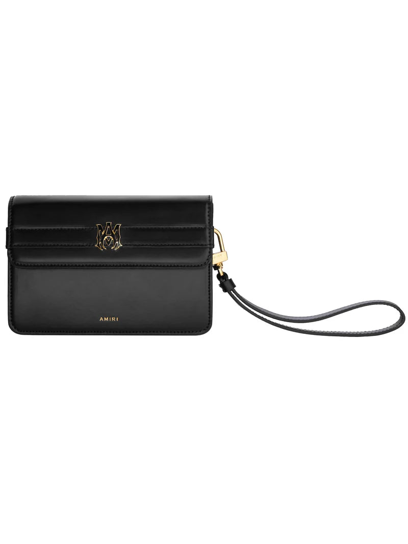AMIRI MA PLAQUE CLUTCH BAG BLACK