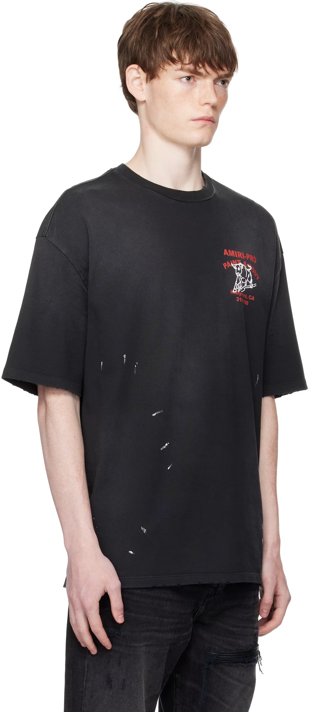 Black 'AMIRI' Bull Oversized T-shirt