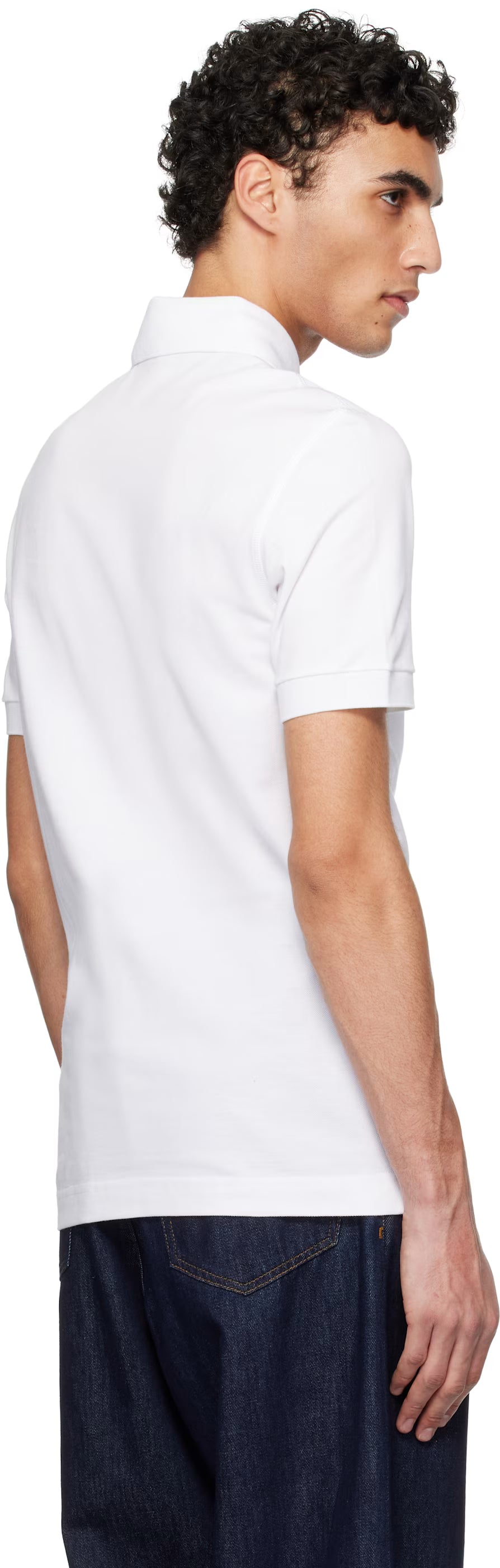 Dolce&Gabbana White Cotton Piqué Polo