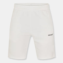 Diag Cotton Arrow Motif Fleece Jogger Shorts
