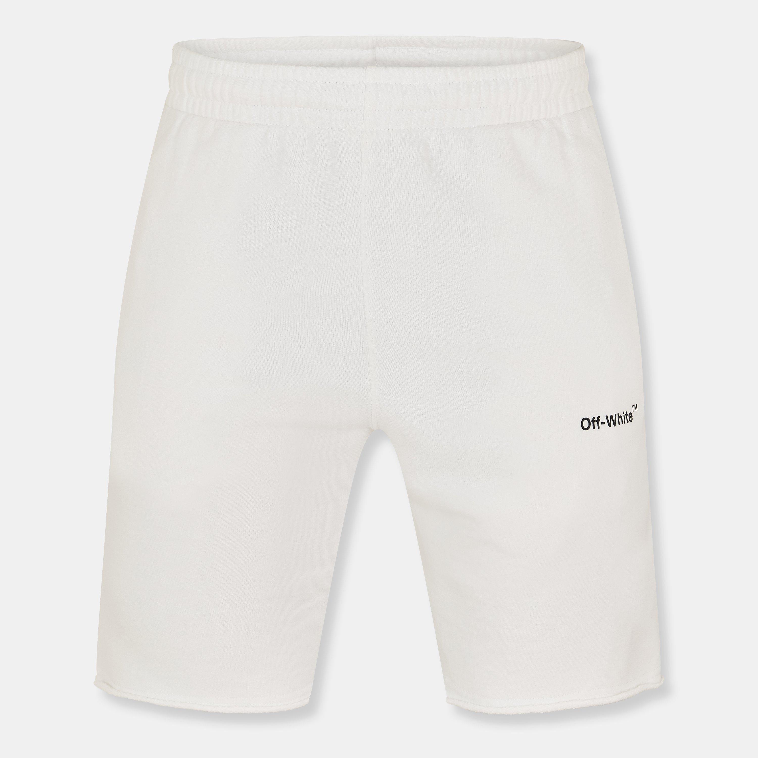 Diag Cotton Arrow Motif Fleece Jogger Shorts