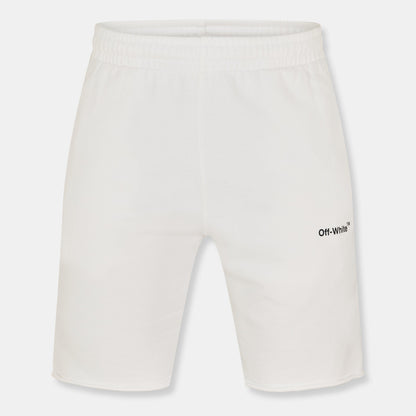 Diag Cotton Arrow Motif Fleece Jogger Shorts