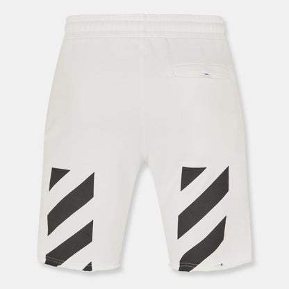 Diag Cotton Arrow Motif Fleece Jogger Shorts