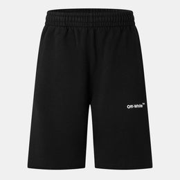 Diag Cotton Arrow Motif Fleece Jogger Shorts