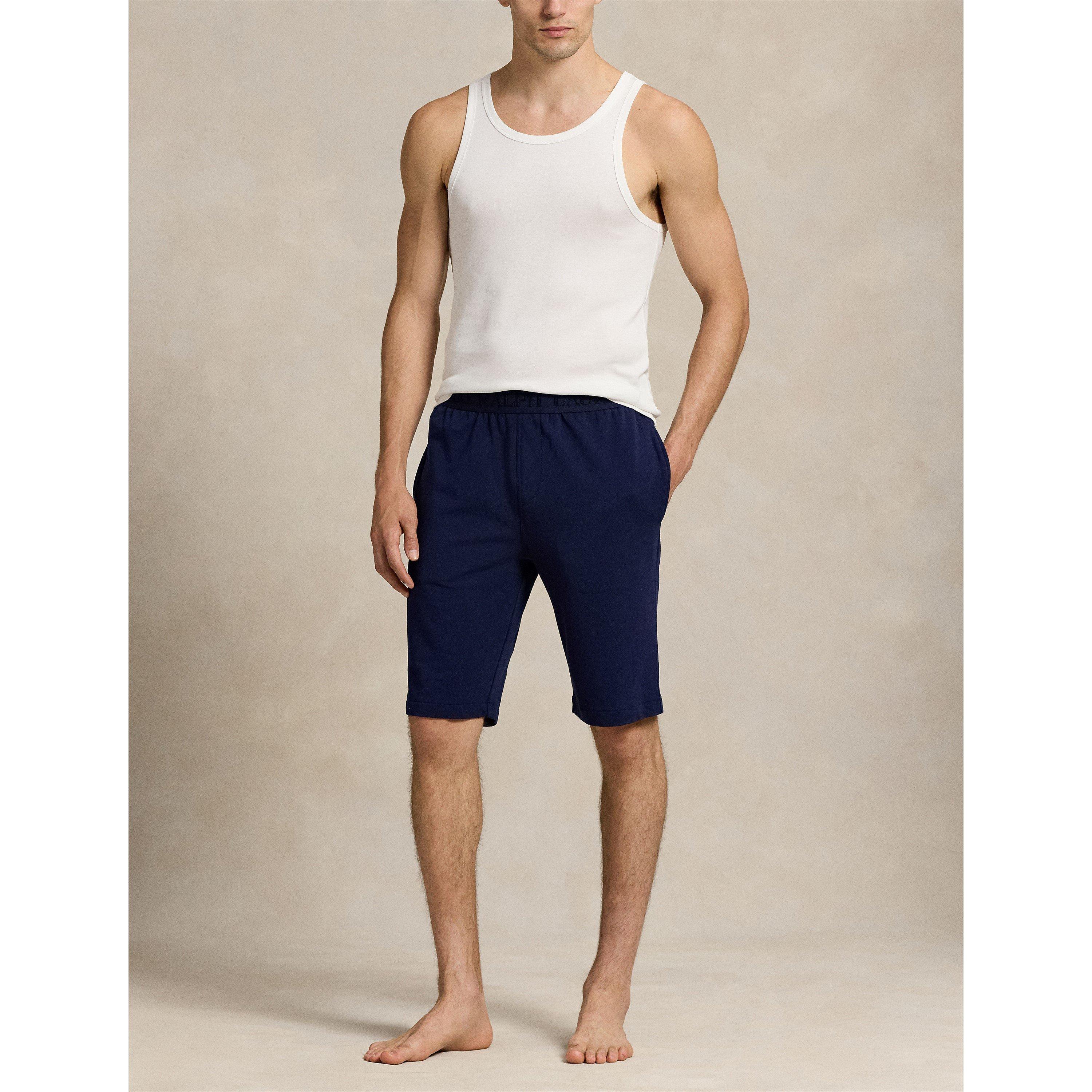 Tonal Taped Waistband Jersey Relaxed Fit Jogger Shorts