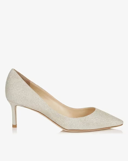 Jimmy Choo Romy 60 Dusty Glitter Pointy Toe Pumps