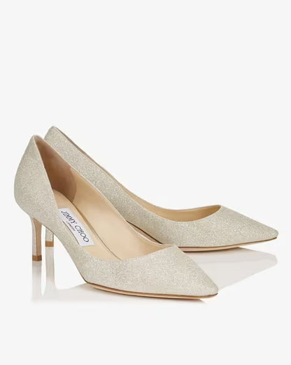 Jimmy Choo Romy 60 Dusty Glitter Pointy Toe Pumps