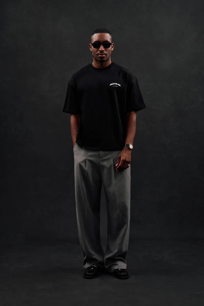 Arched logo t-shirt - black/ecru