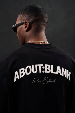 Arched logo t-shirt - black/ecru