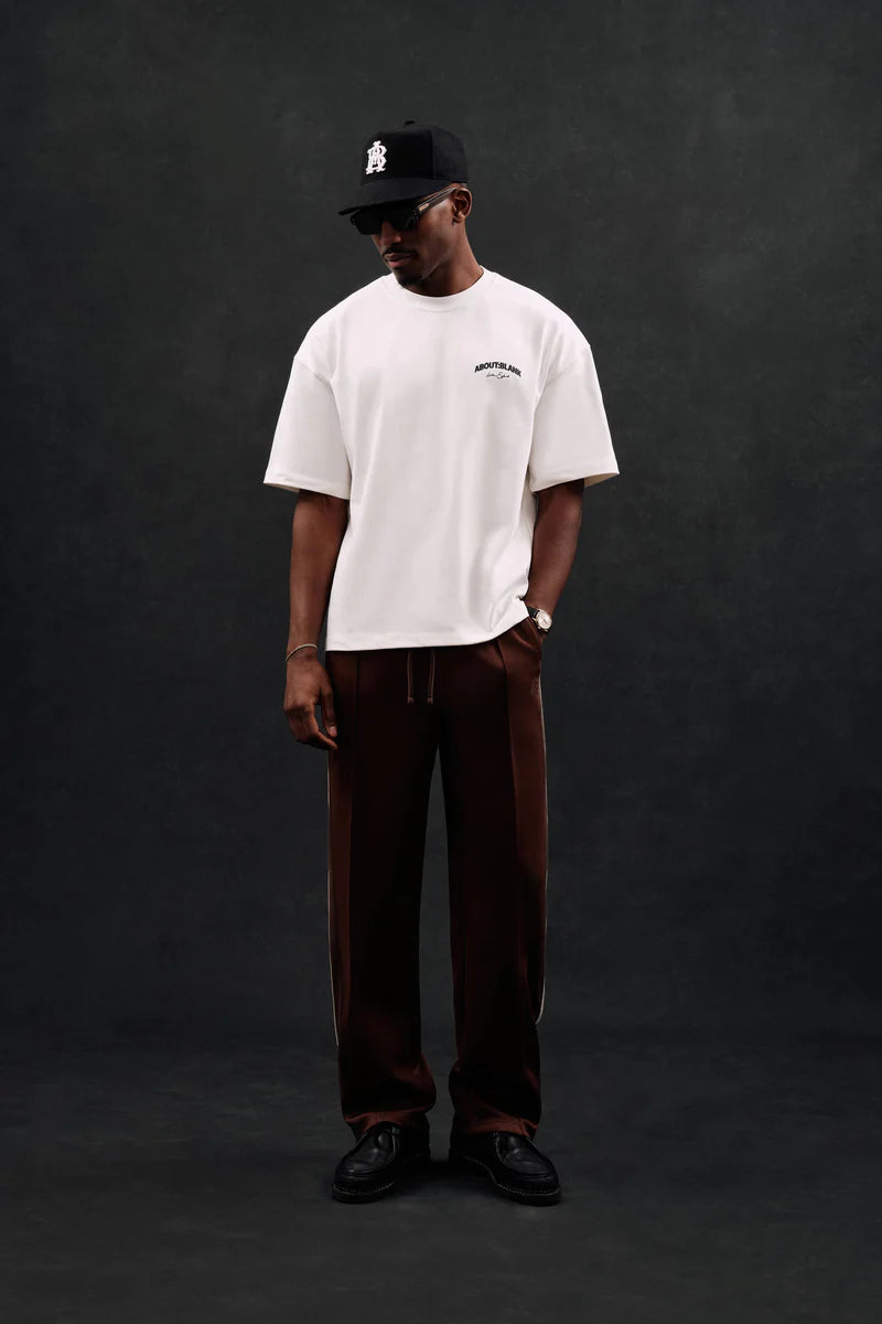 Arched logo t-shirt - oat/black