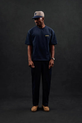 Zev t-shirt - navy/yellow