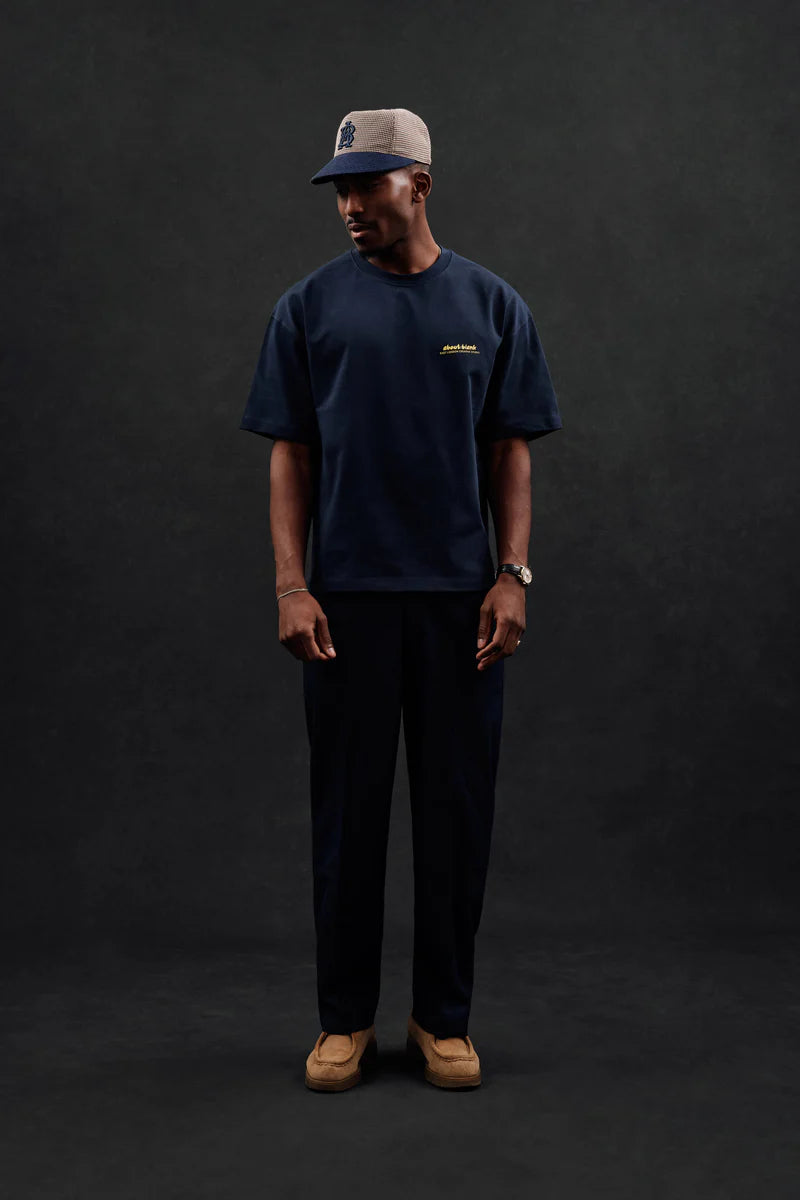 Zev t-shirt - navy/yellow