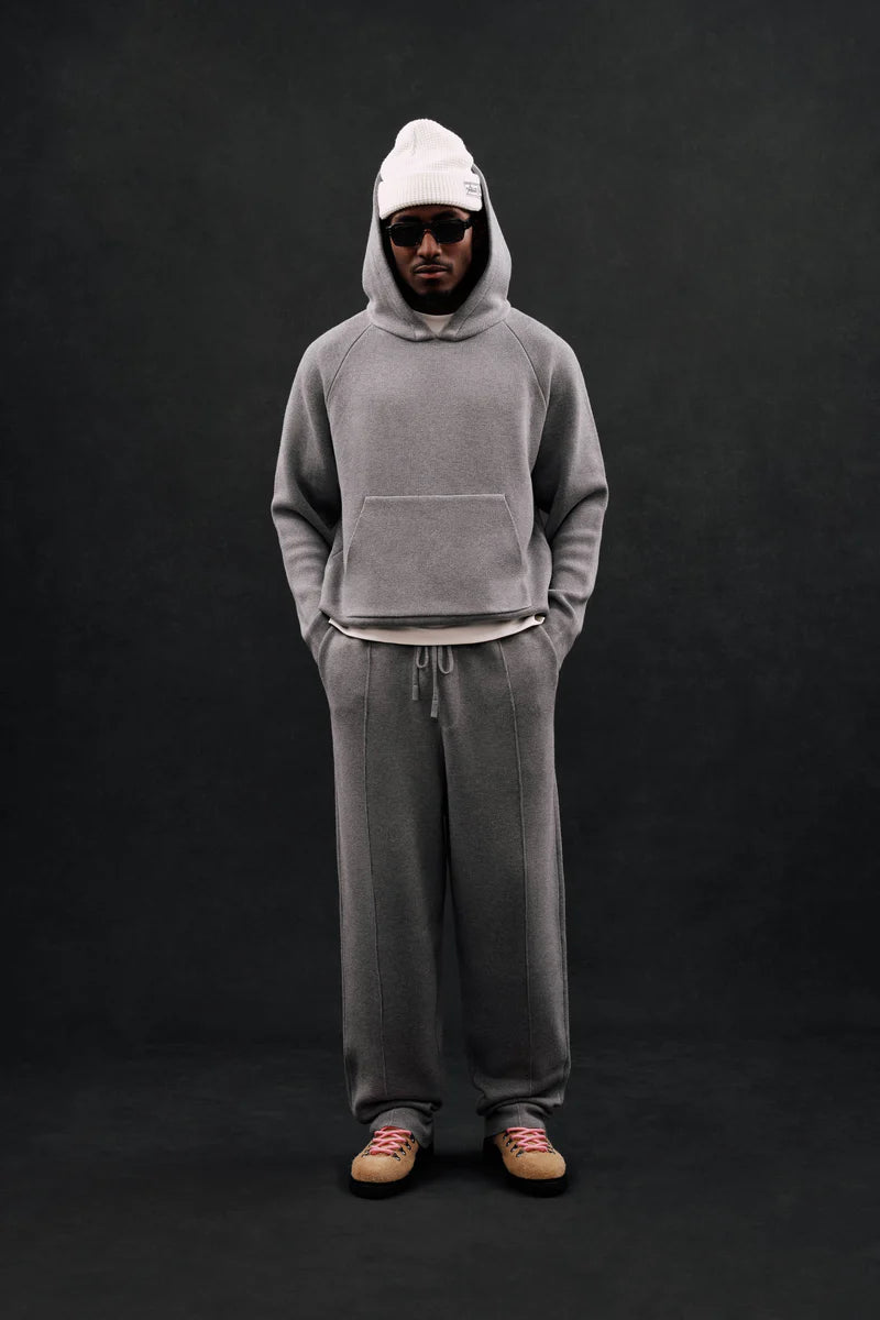 Heavyweight knitted hoodie