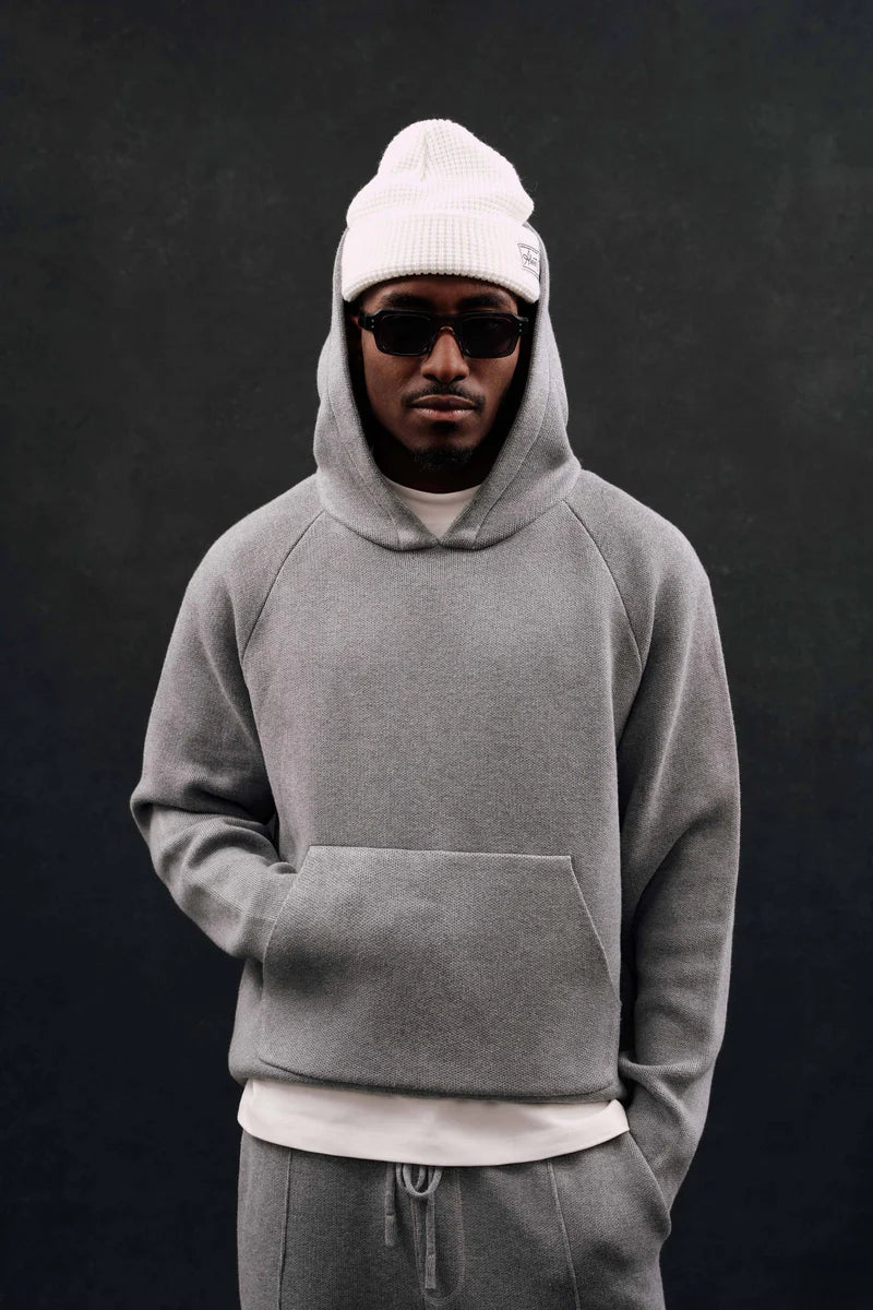 Heavyweight knitted hoodie