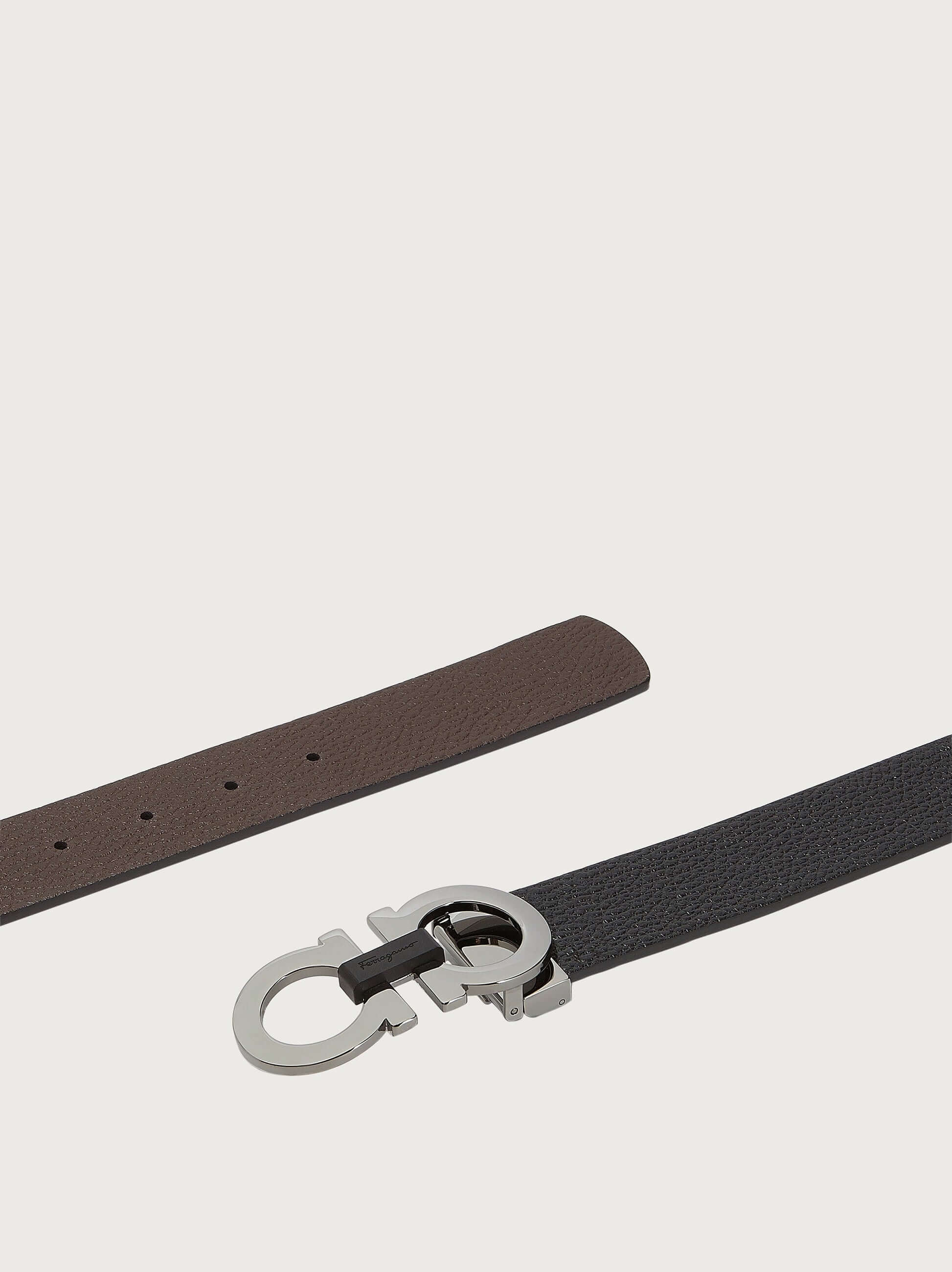 Ferragamo Reversible and adjustable Gancini belt - Belts | Shop From The Mirage