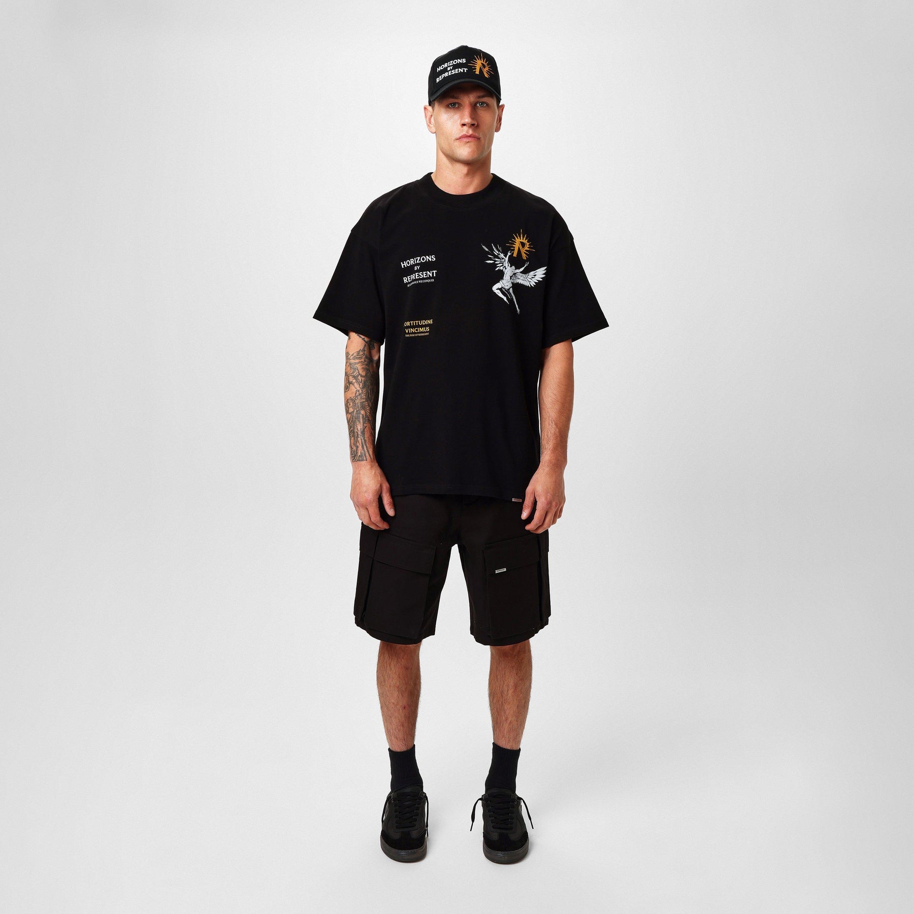 Men's Baggy Cargo Shorts, Oversized 3D Pockets