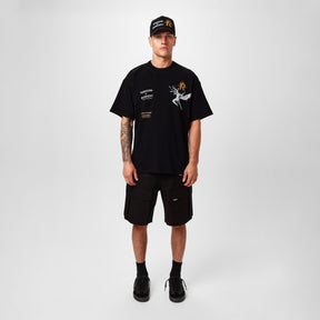 Men's Baggy Cargo Shorts, Oversized 3D Pockets