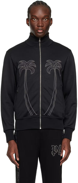 Black Milano Stud Track Jacket