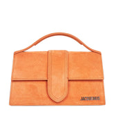 Orange Suede Foldover Bag