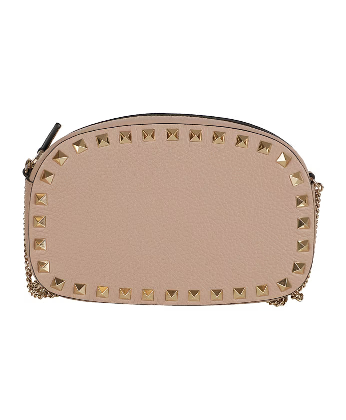 Studded Crossbody Bag with Metal Chain