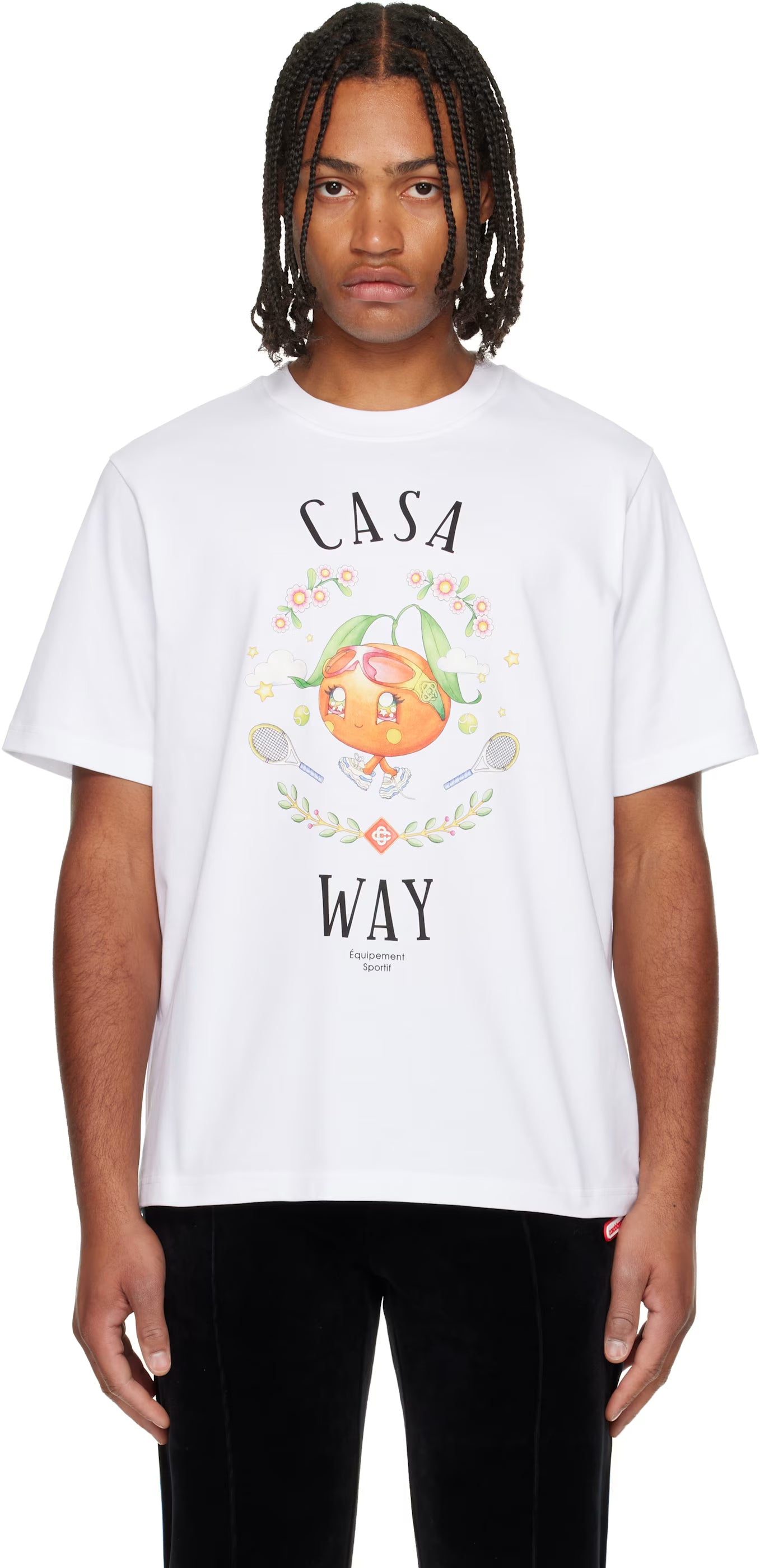 White 'The Casa Way Orange Mascot' T-shirt