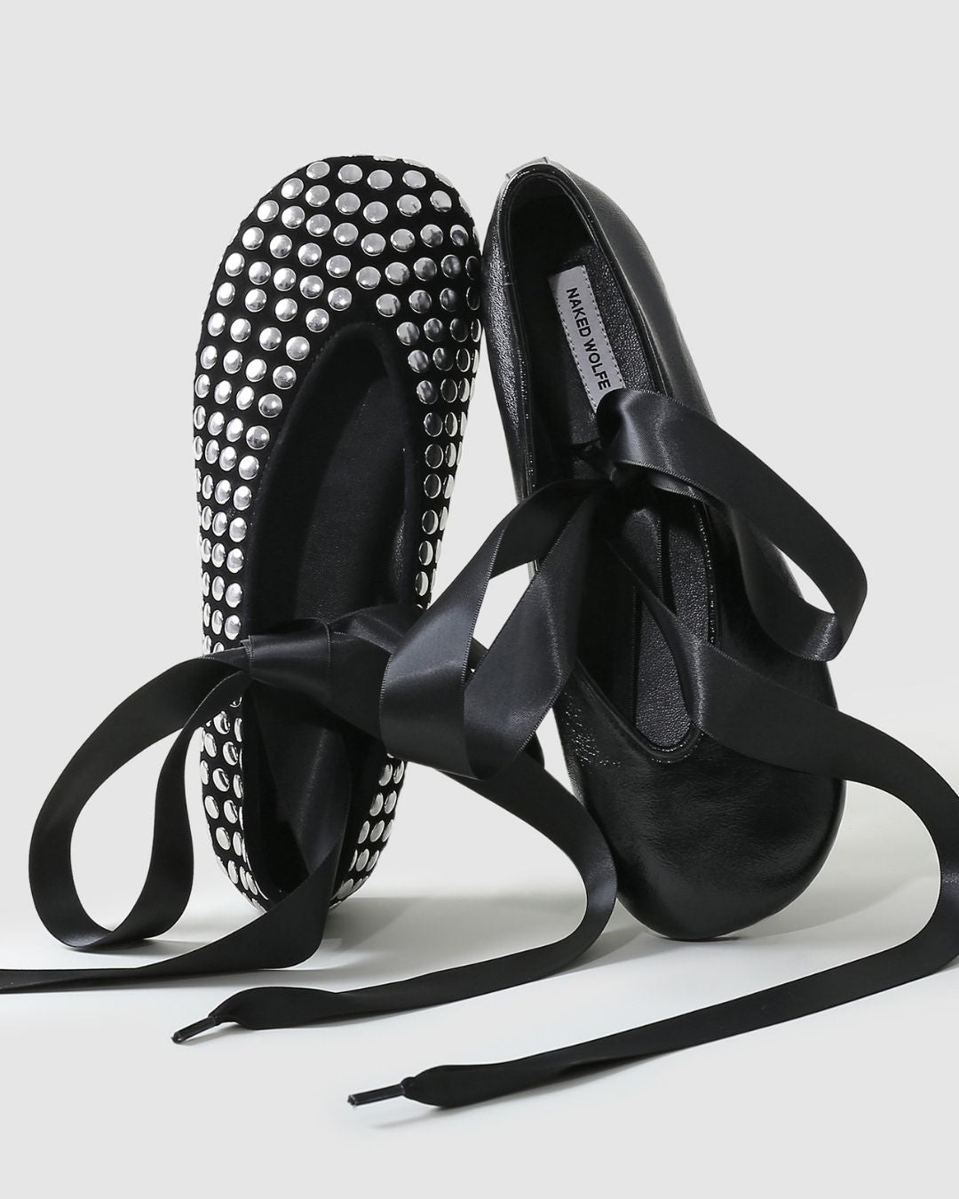 Purr Black Studded Suede