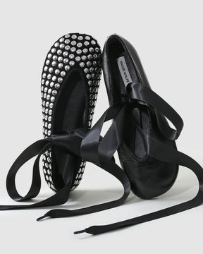 Purr Black Studded Suede