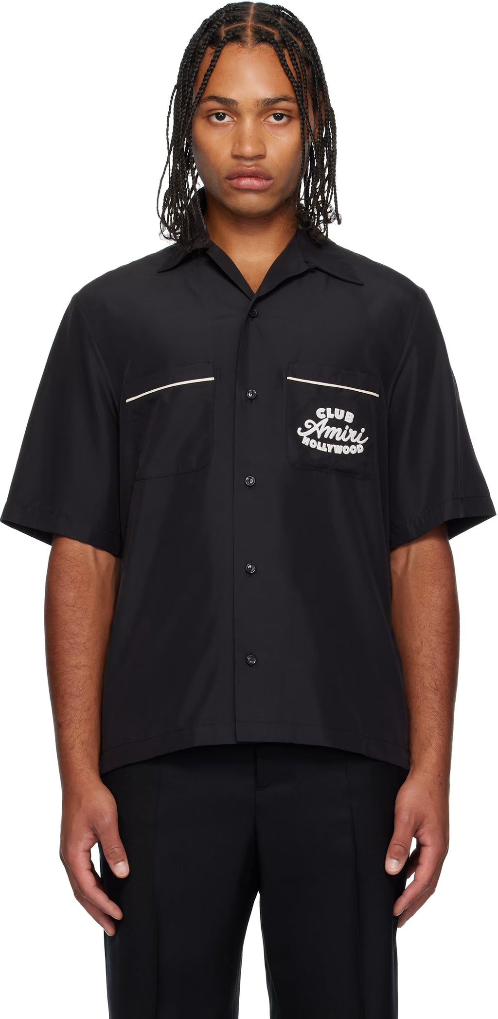 Black 'Club Amiri' Camp Shirt