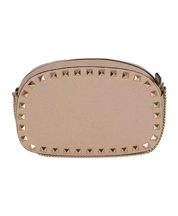 Studded Crossbody Bag with Metal Chain