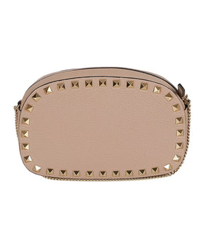 Studded Crossbody Bag with Metal Chain