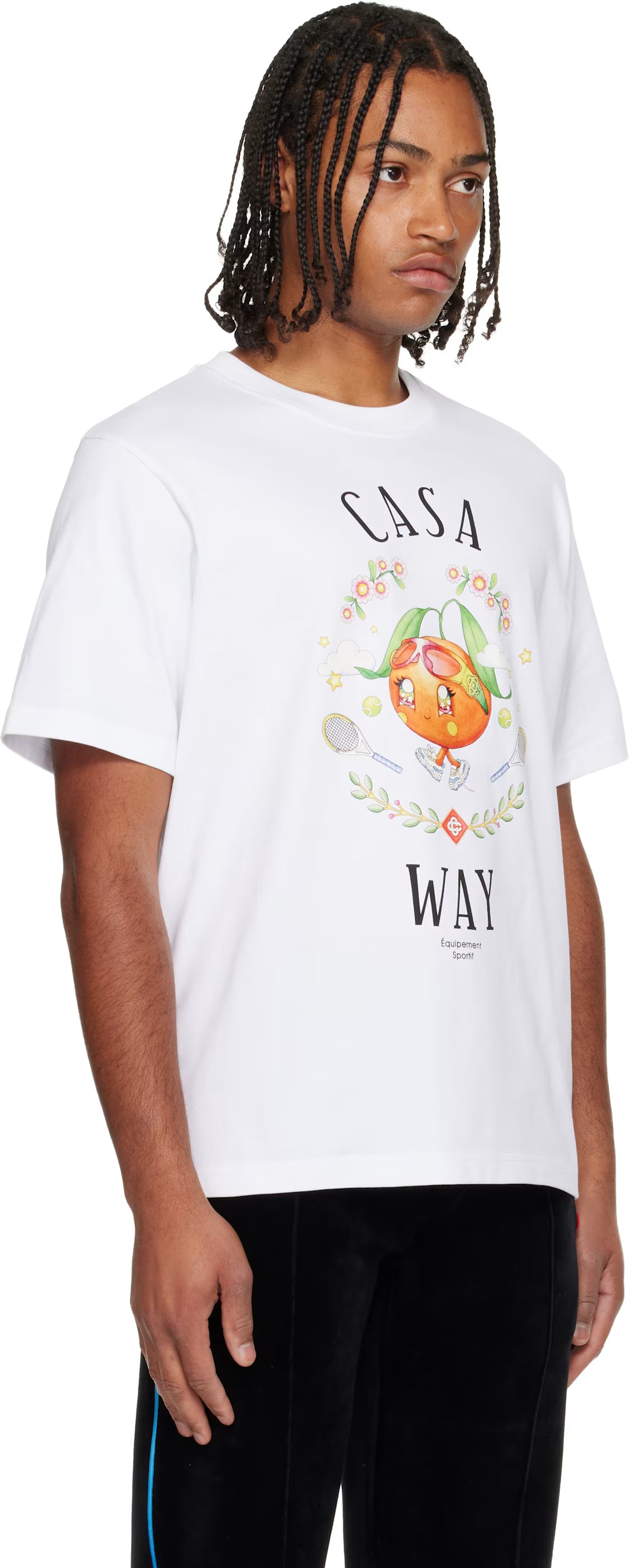 White 'The Casa Way Orange Mascot' T-shirt