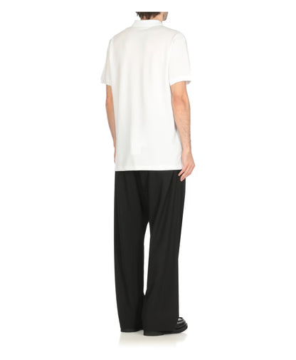Moschino White Polo Shirt with Logo