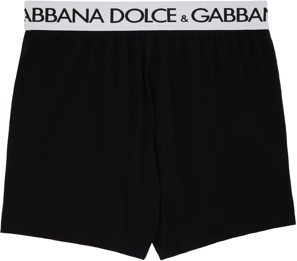 Dolce&Gabbana Black Two-Way-Stretch Long-Leg Boxers