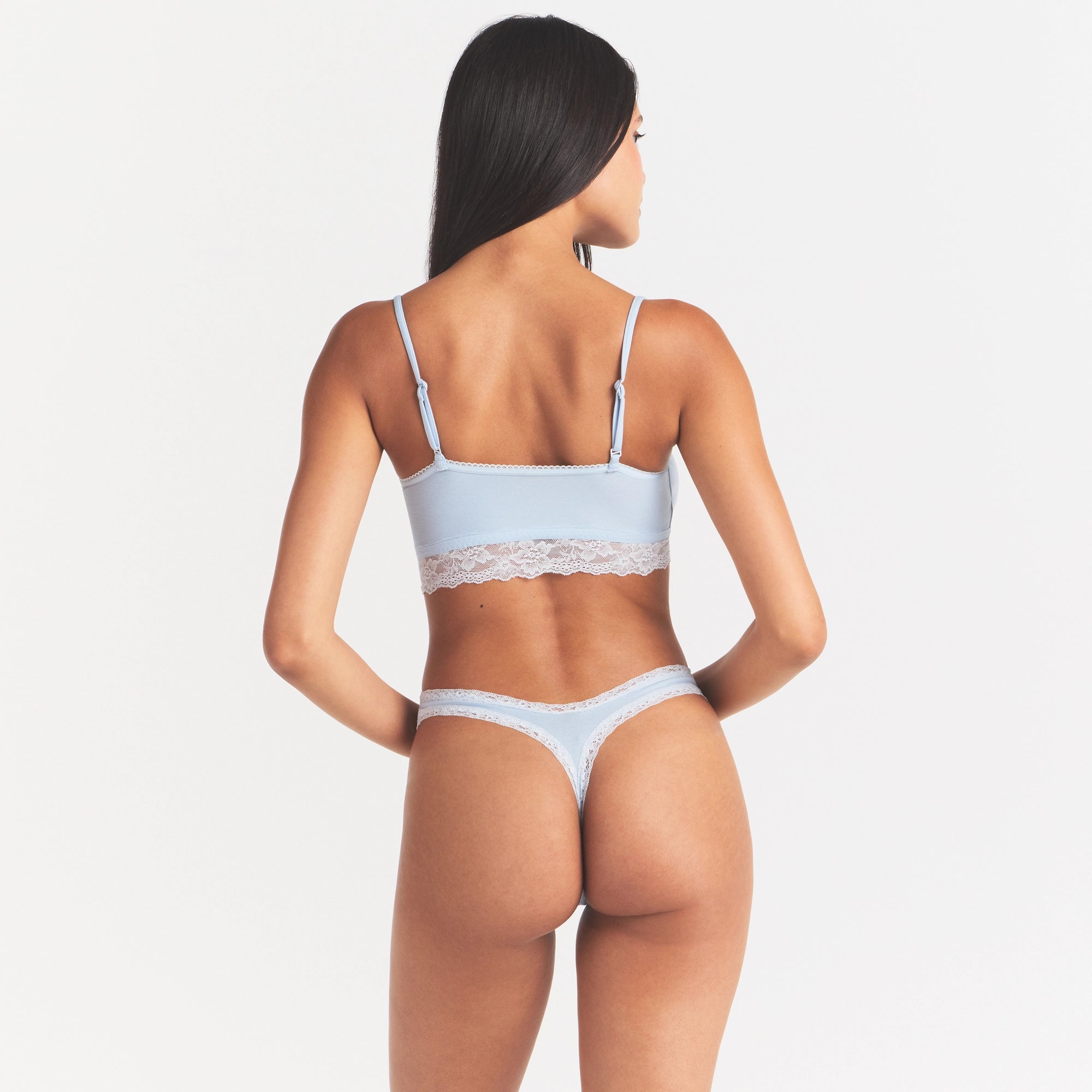Lightweight Cotton Lace Thong