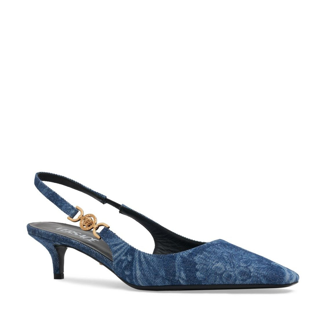 Versace 40mm Denim slingback pumps