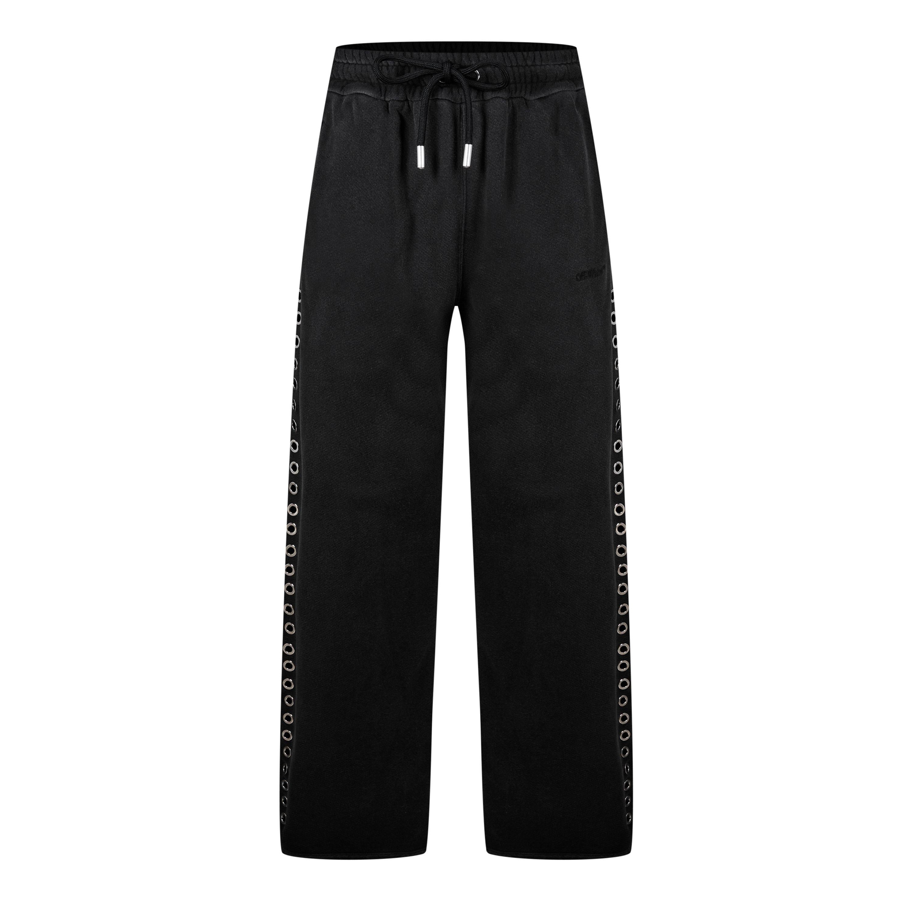 Men's Eyelet Sweatshirt Pant, Eyelet-Embellished Trousers