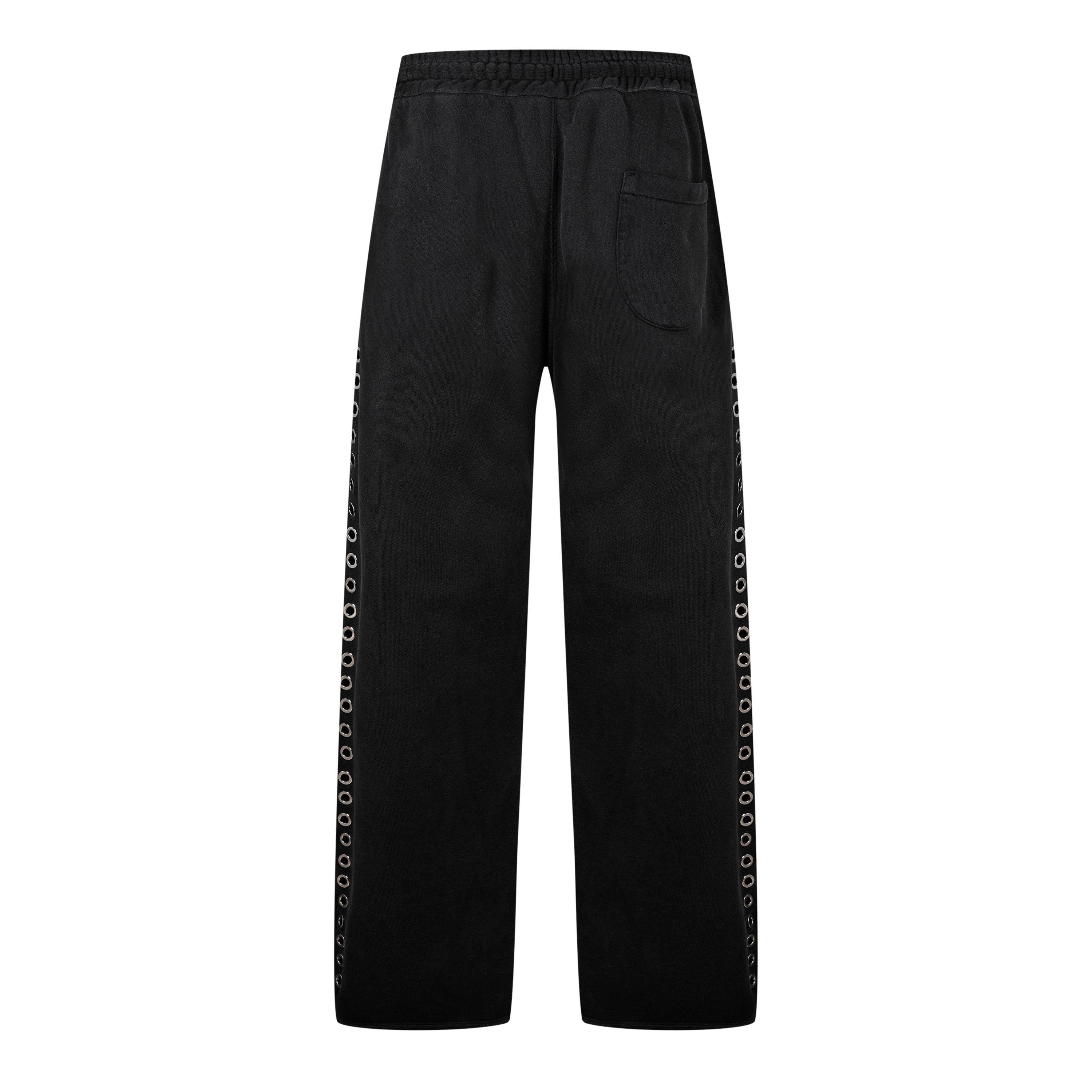 Men's Eyelet Sweatshirt Pant, Eyelet-Embellished Trousers
