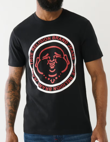 Buddha Puff Print Crew Tee