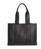 Black Leather Tote Bag for Women