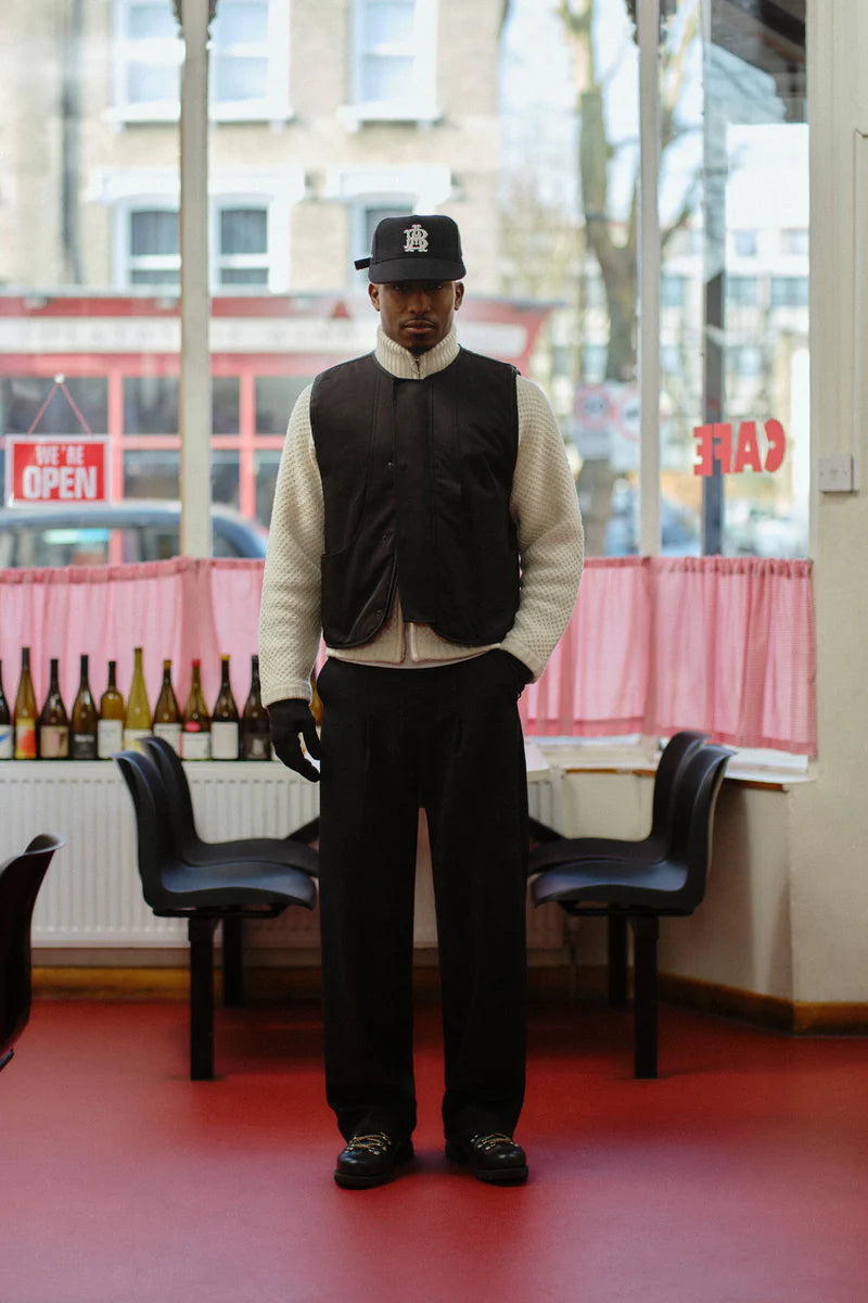 Tailored wide leg trouser - Black