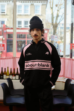 Knitted cycling top - black/pink