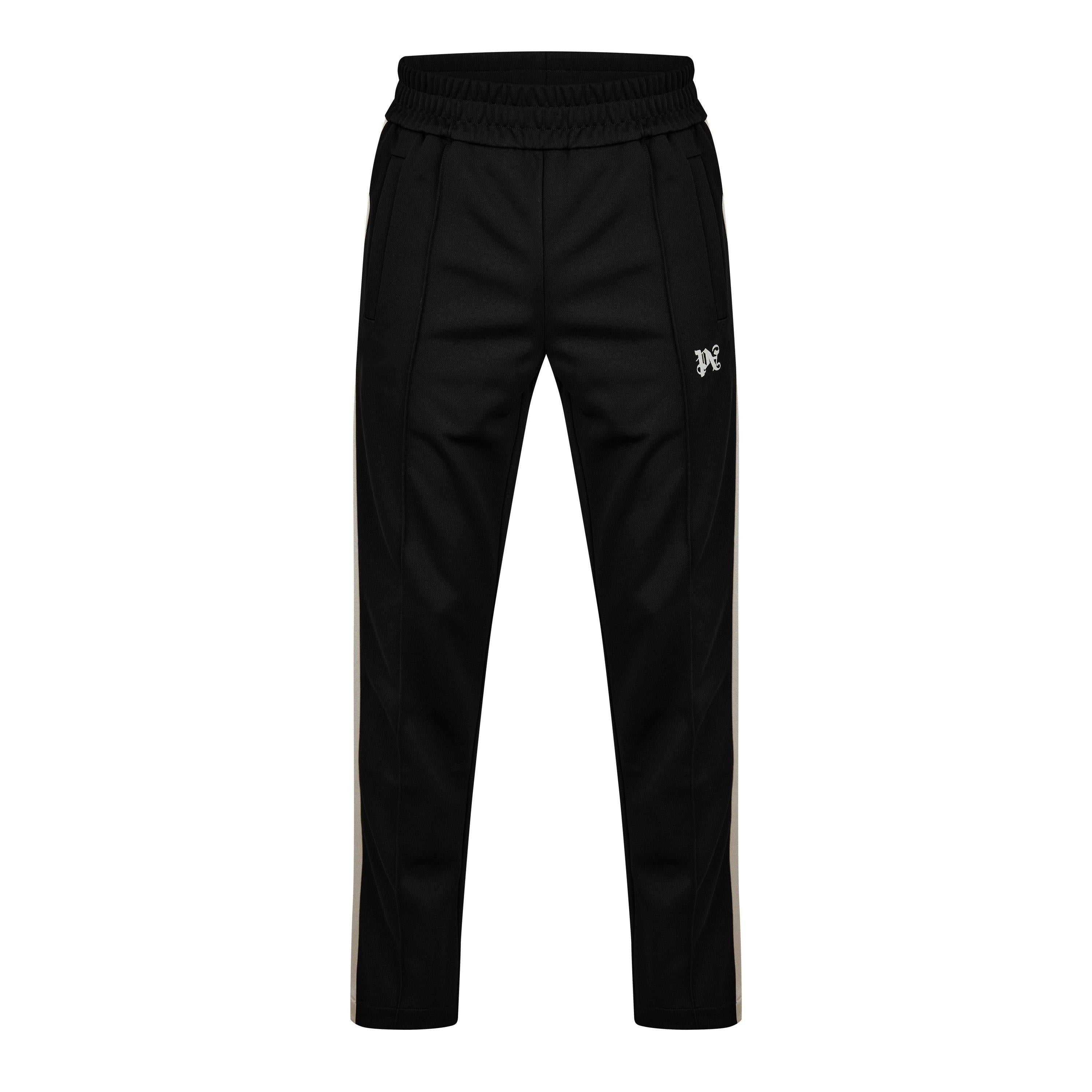Embroidered Striped Jersey Track Pants