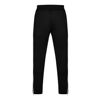 Embroidered Striped Jersey Track Pants