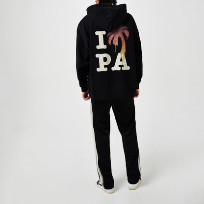 Embroidered Striped Jersey Track Pants