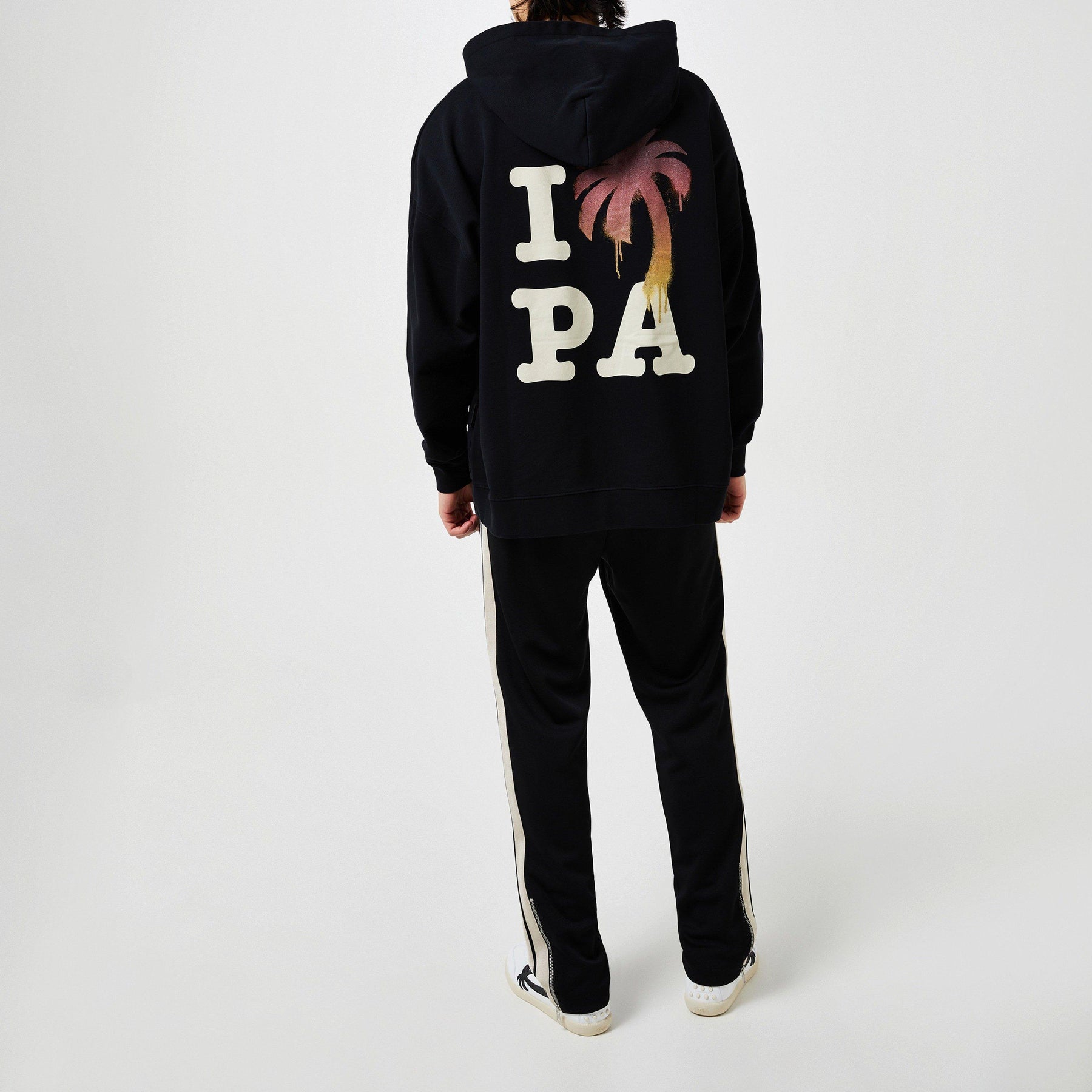 Embroidered Striped Jersey Track Pants