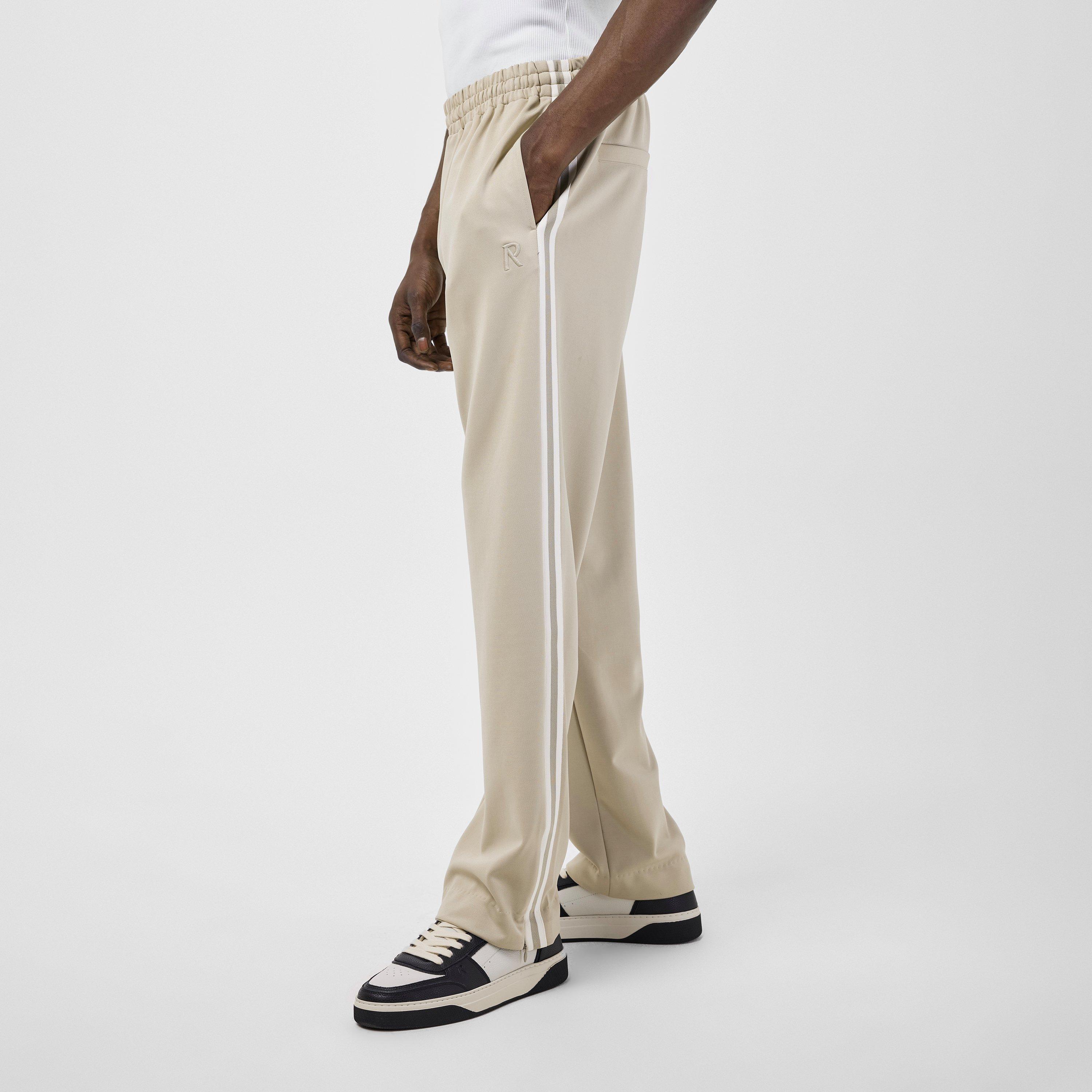 Rep Stripe Cotton Open Hem Tracksuit Joggers