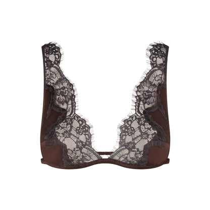 Silk Lace Plunge Bralette