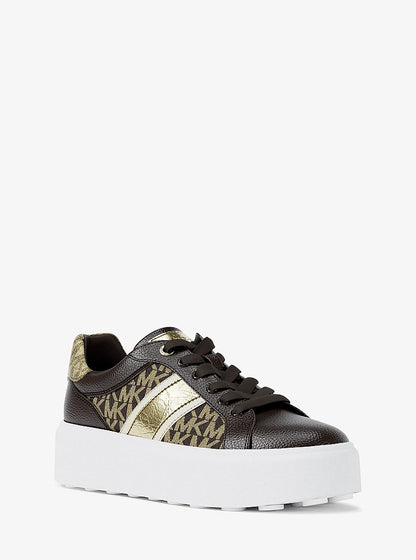 Romey Signature Logo Stripe Platform Sneaker